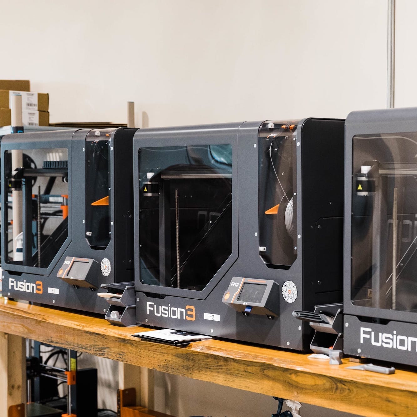 3D printing machines in Catapult Lakeland's makerspace.